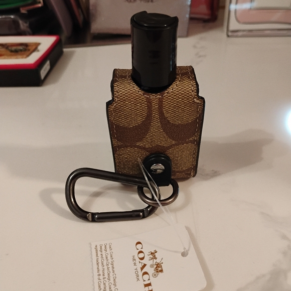 NWT Coach Hand Sanitizer Case -   Brown/Tan Signature Canvas - Picture 5 of 8
